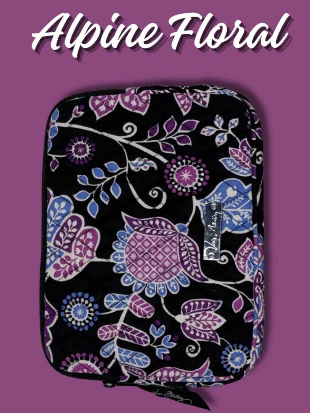 Vera Bradley Alpine Floral Tablet Sleeve Quilted Cotton Tech Case 9x7